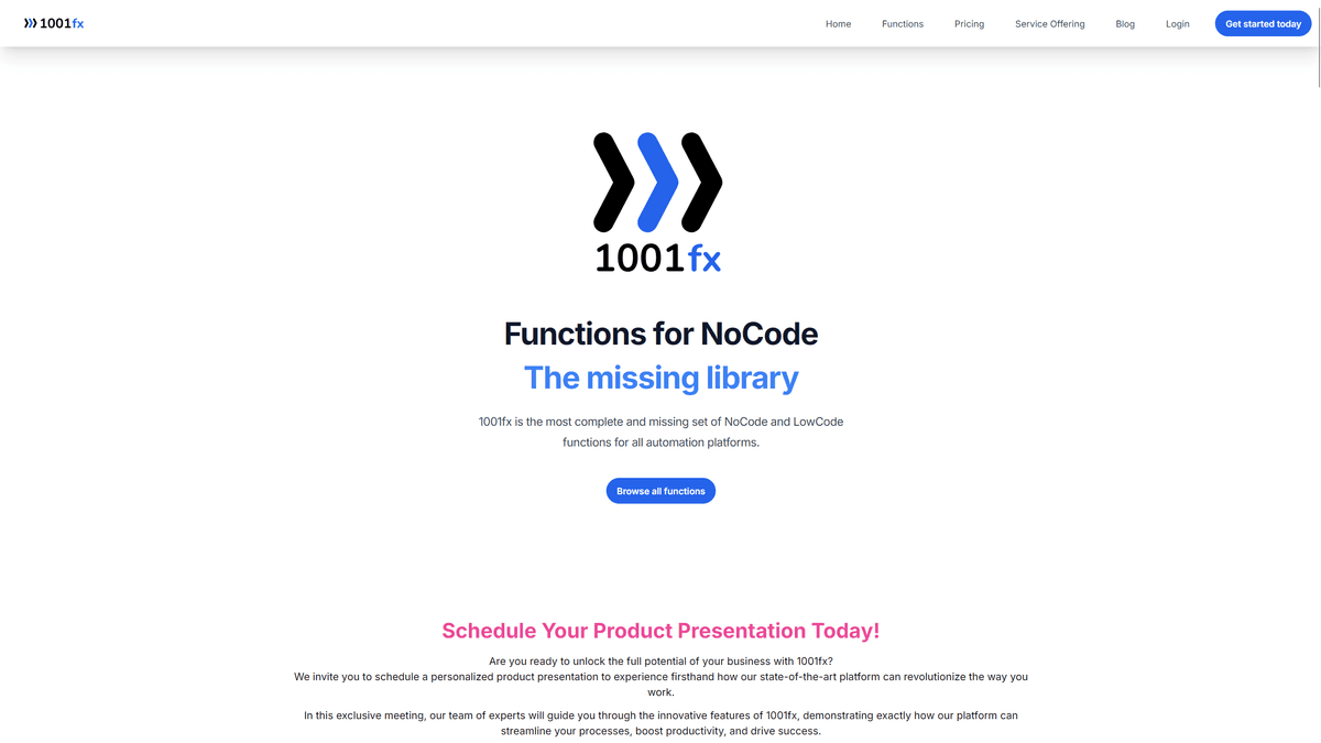 1001FX Platform Screenshot